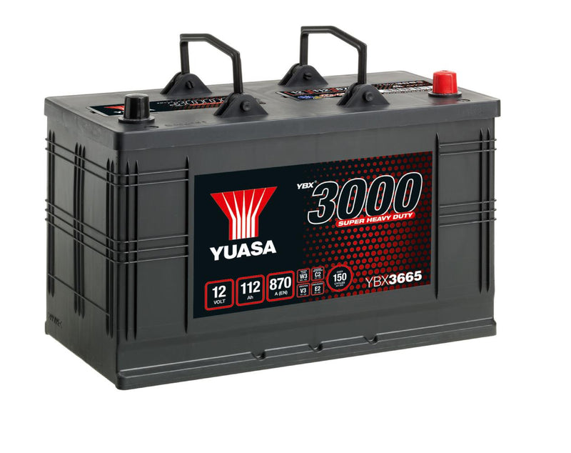 Yuasa YBX3665 - 3665 3000 Series Super Heavy Duty Commercial Battery - 4 Year Warranty