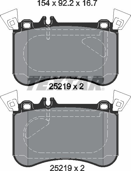 Textar Brake Pad Set - 2521905
