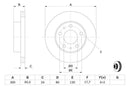 Bosch Brake Disc Pair Part No - 0986479314