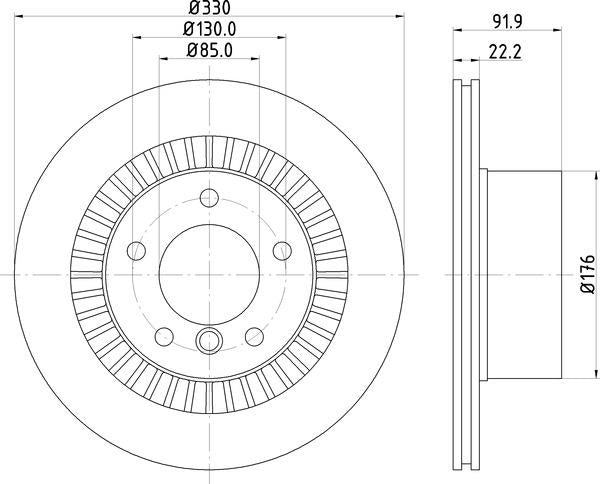 Mintex Brake Discs fits -MercedesBenz V344:5 MDC2783C (also fits other vehicles)