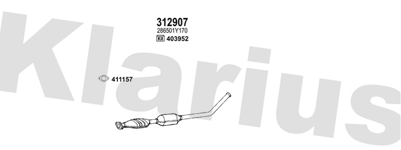 Klarius 312907 - Catalyst Type Approved  - Fits Kia Picanto 1.0