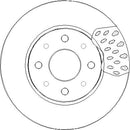 Disctech Brake Disc - Fits Citroën, Fiat - ABD2157 - Front Axle