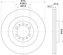 Mintex Brake Discs fits -Mitsubishi Peugeot V314:6 MDC1405 (also fits other vehicles)