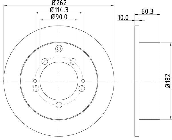 Mintex Brake Discs fits -Chrysler Mitsubishi V330:5 MDC2307 (also fits other vehicles)
