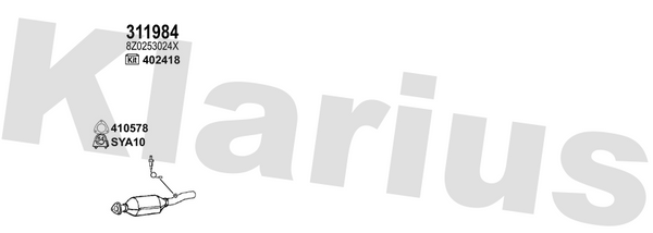 Klarius 311984 - Catalyst Type Approved  - Fits Audi A2 1.6i
