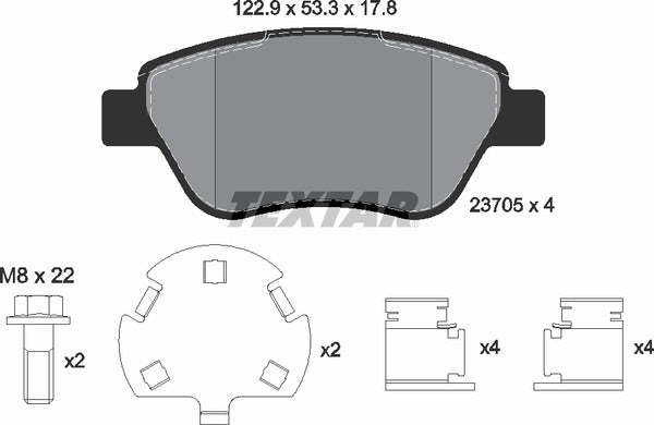 Textar Brake Pad Set - 2370507