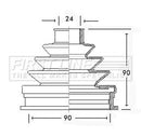 First Line Cv Joint Boot Kit Part No -FCB2255