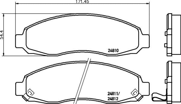 Mintex Brake Pad Set fits - MDB2548 (also fits other vehicles)