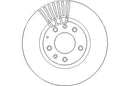 Disctech Brake Disc - Fits Mazda, Mercedes-benz - ABD2252 - Front Axle