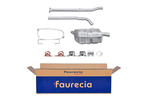 FAURECIA 8LD 366 036-131 Rear Muffler - Easy2Fit® Kit - fits VW POLO II (86C, 80)
