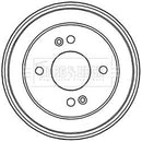 Borg & Beck Brake Drum (Single) -BBR7224
