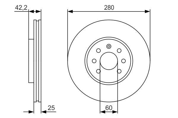 Bosch Brake Disc Pair Part No - 0986479S55