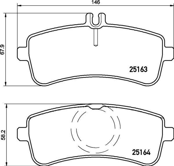 Mintex Brake Pad Set fits -MercedesBenz MDB3287 (also fits other vehicles)