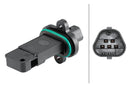 HELLA 8ET 358 095-621 Air Mass Sensor - 5-pin connector - Pipe-neck