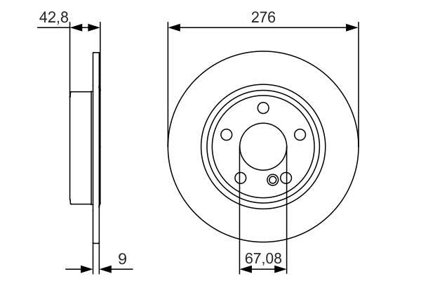 Bosch Brake Disc Pair Part No - 0986479A03