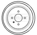 Borg & Beck Brake Drum (Single) -BBR7127