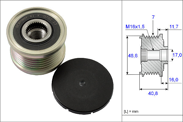 INA Alternator Freewheel Clutch - Part No - 535008010