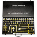 Metric, Whitworth and Imperial Socket Set, 1/2" Sq Dr (58 Piece)