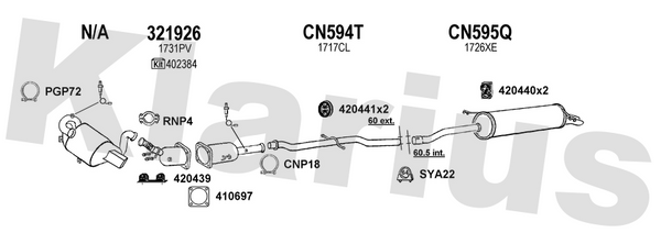 Klarius 321926 - Catalyst Type Approved Withpip  - Fits Citroen C5 2.0HDi