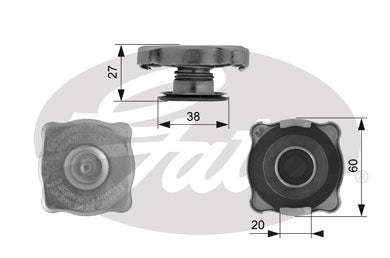 Gates Radiator Cap - RC129