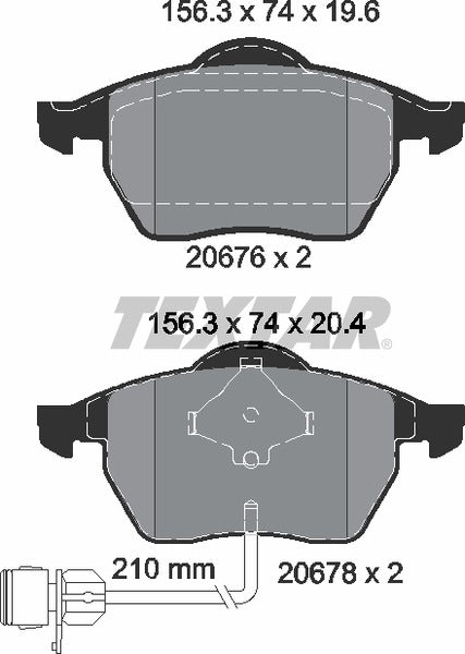 Textar Brake Pad Set - 2067602