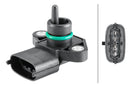 HELLA 6PP 358 152-221 Sensor, boost pressure - 4-pin connector - Bolted