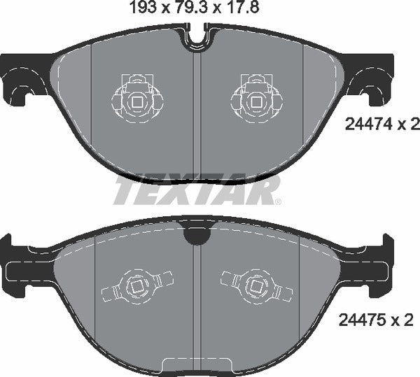 Textar Brake Pad Set - 2447401