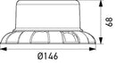 HELLA 2XD 066 146-041 LED-Strobe-type Beacon - 12/24V - Amber