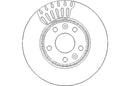 Disctech Brake Disc - Fits Renault, Toyota - ABD2184 - Front Axle