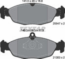 Daewoo Jaguar Opel Vauxhall, Brake Pad Set - Textar 20547012403601