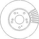 Disctech Brake Disc - Fits Honda, Opel - ABD3318 - Front Axle
