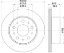 Mintex Brake Discs fits -Citroën Fiat Peugeot V256:4 MDC2752C (also fits other vehicles)