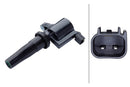 HELLA 5DA 358 168-181 Ignition Coil - 14V - 3-pin connector - Bolted