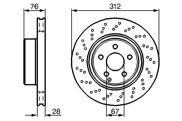 Bosch Brake Disc > Single Bd400 Part No - 0986478471