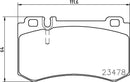 Mintex Brake Pad Set fits -MercedesBenz MDB3058 (also fits other vehicles)