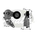 Gates DriveAlign Tensioner Pulley - T38377