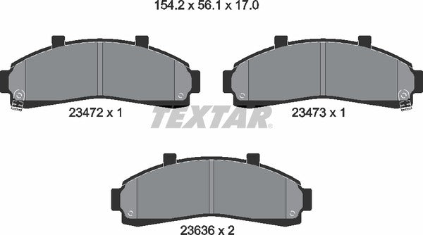 Textar Brake Pad Set - 2347201