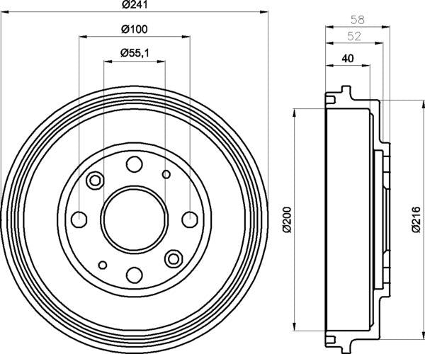Mintex Brake Drum (Single) fits -Mazda MBD207 (also fits other vehicles)