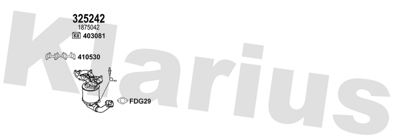 Klarius 325242 - Catalyst Type Approved Withpip  - Fits Ford Fiesta 1.4