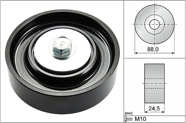 INA Deflection/Guide Pulley - V-Ribbed Belt - Part No - 532083510
