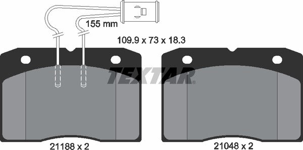 Textar Brake Pad Set - 2118801