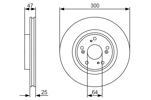 Bosch Brake Disc Pair Part No - 0986479R24