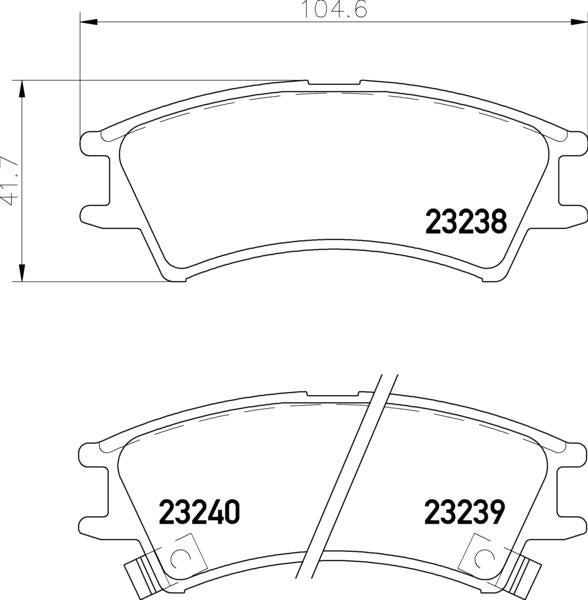 Mintex Brake Pad Set fits -Hyundai MDB1938 (also fits other vehicles)