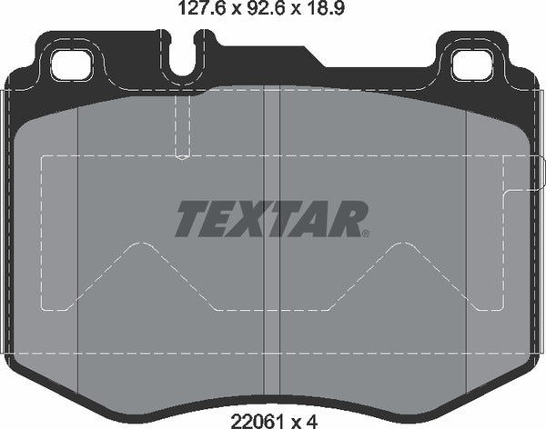 Textar Brake Pad Set - 2206101
