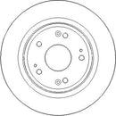 Disctech Brake Disc - Fits Honda - ABD2204 - Rear Axle