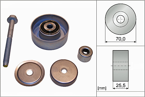 INA Deflection/Guide Pulley - V-Ribbed Belt - Part No - 532066510