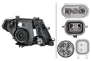 HELLA 1ED 010 116-531 FF/Halogen-Headlight - left