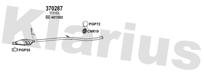 Klarius 370287 - Catalyst Non Type Approved  - Fits Peugeot 206 1.4i