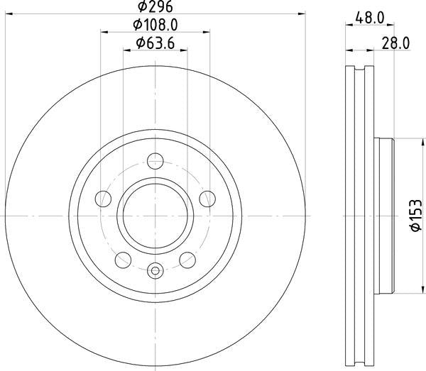 Mintex Brake Discs fits -Volvo V288:5 MDC2762 (also fits other vehicles)