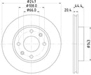 Mintex Brake Discs fits -Peugeot V287:5 MDC955 (also fits other vehicles)